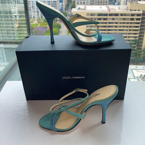 Dolce & Gabbana Swarovski Strass Stiletto Sandals Heels - 38 - Picture 2 of 7